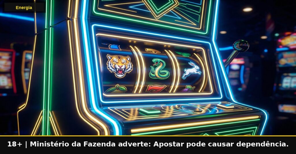 Imagem temática da Energia Bet. 18+. Ministério da Fazenda adverte: Apostar pode causar dependência.