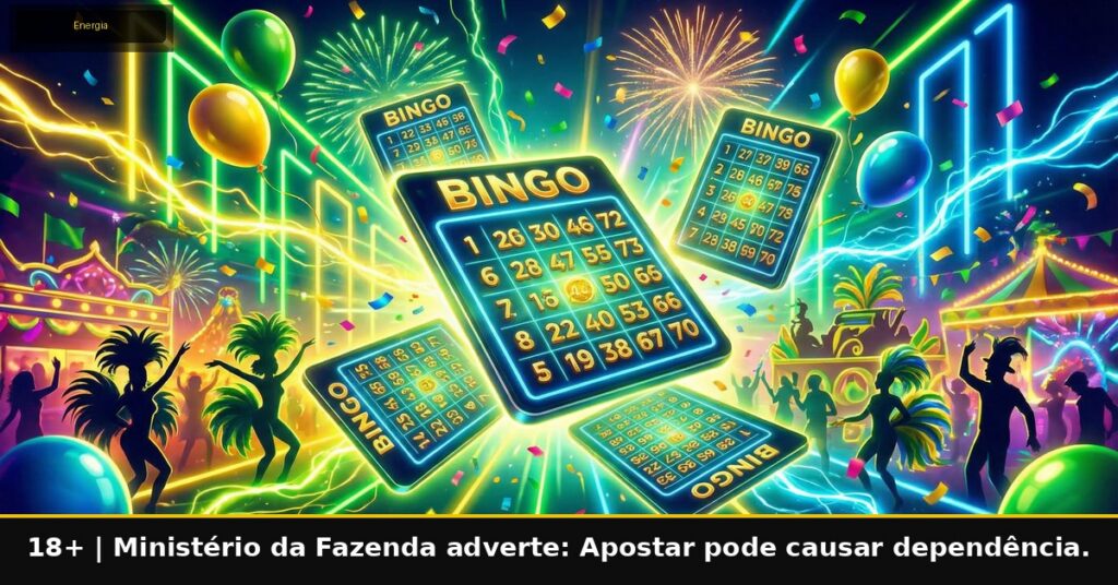 Imagem temática da Energia Bet. 18+. Ministério da Fazenda adverte: Apostar pode causar dependência.