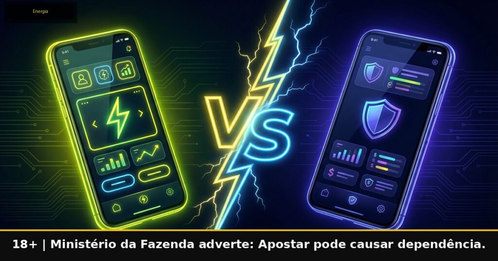 Imagem temática da Energia Bet. 18+. Ministério da Fazenda adverte: Apostar pode causar dependência.