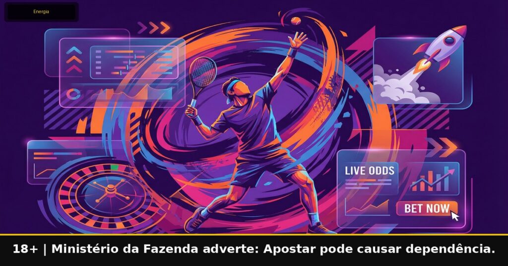 Imagem temática da Energia Bet. 18+. Ministério da Fazenda adverte: Apostar pode causar dependência.