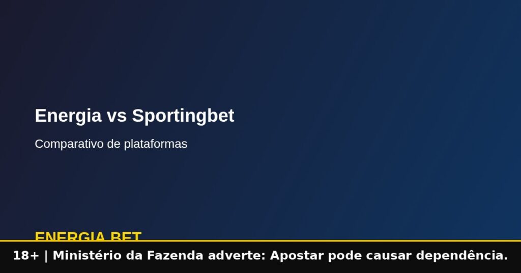 Imagem temática da Energia Bet. 18+. Ministério da Fazenda adverte: Apostar pode causar dependência.