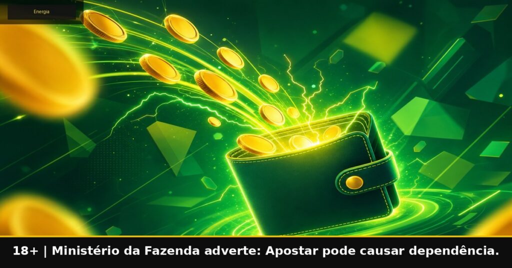 Imagem temática da Energia Bet. 18+. Ministério da Fazenda adverte: Apostar pode causar dependência.