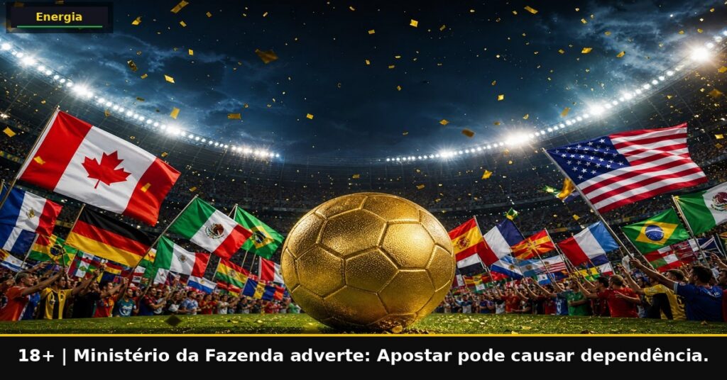 Imagem temática da Energia Bet. 18+. Ministério da Fazenda adverte: Apostar pode causar dependência.