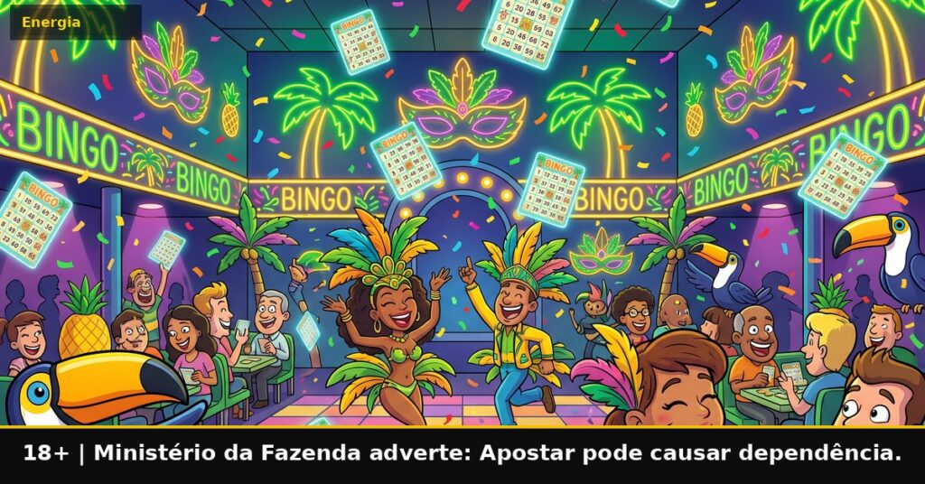 Imagem temática da Energia Bet. 18+. Ministério da Fazenda adverte: Apostar pode causar dependência.